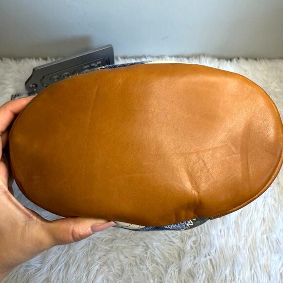 y2k Rare COACH Denim Leather Patchwork Shoulder Bag Crossbody - Picture 6 of 11